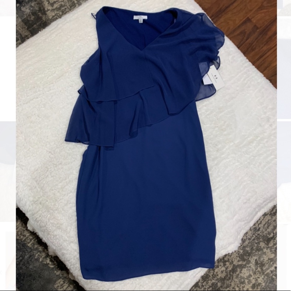 H by Halston Flounce Overlay Dress - Picture 1 of 7